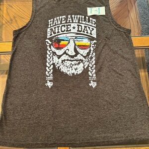 Willie Nelson Have a Willie Nice Day Graphic Tank Top